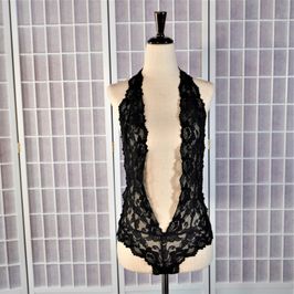 Lace Teddy Sexy Plunging 1Piece Bodysuit