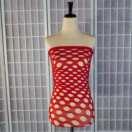 Red Fishnet Bodysuit Dress