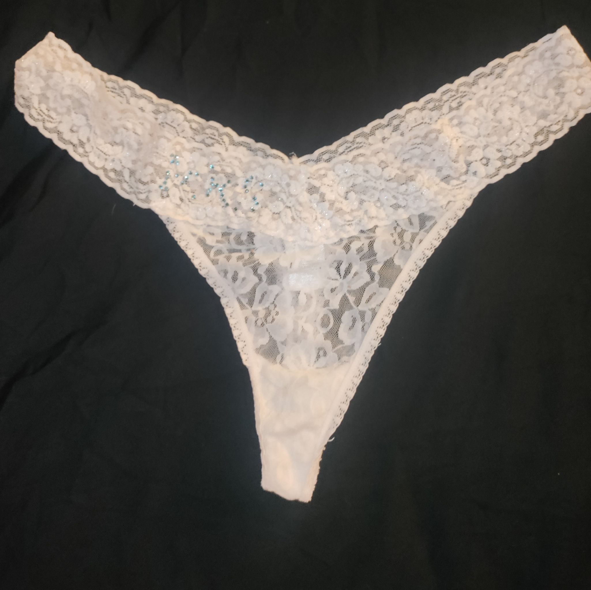 Bridal lace thong