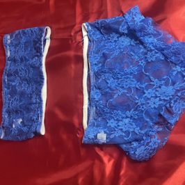 Blue See Through Underwear and Bralette