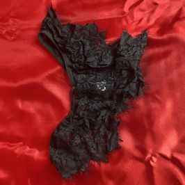 Used Black Lace Underwear