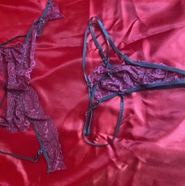 Used Maroon Panty and Bralette