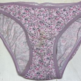 Dirty pink panties with little flowers