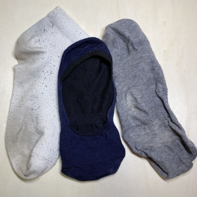 Three different and dirty socks