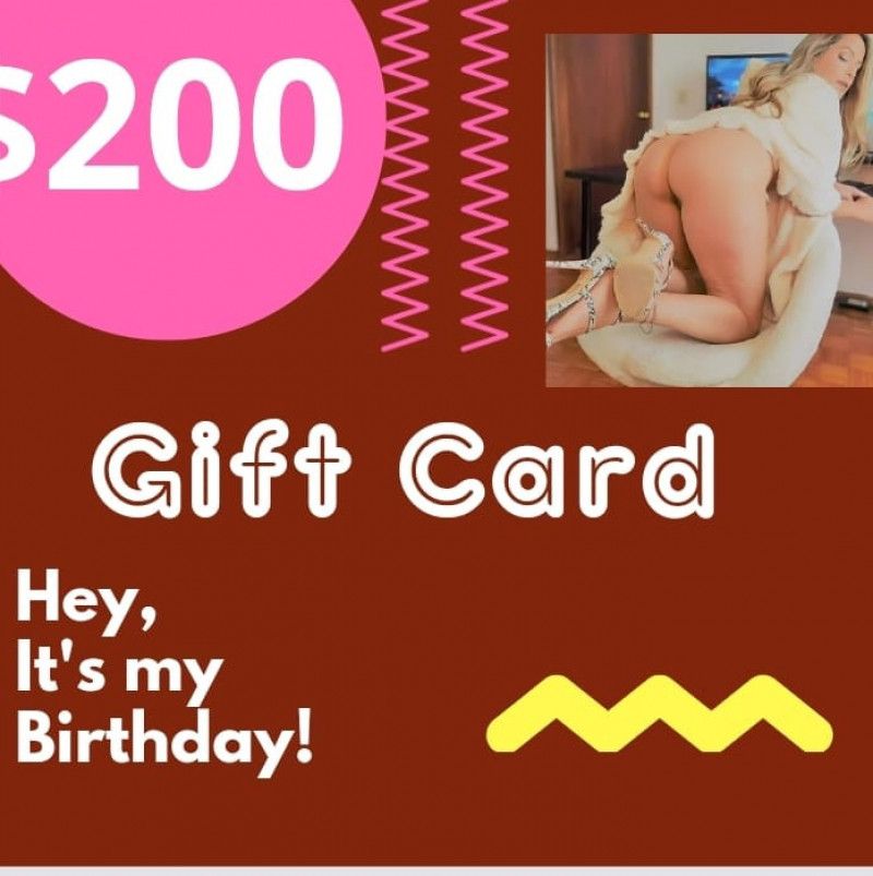 Birthday gift cards 200