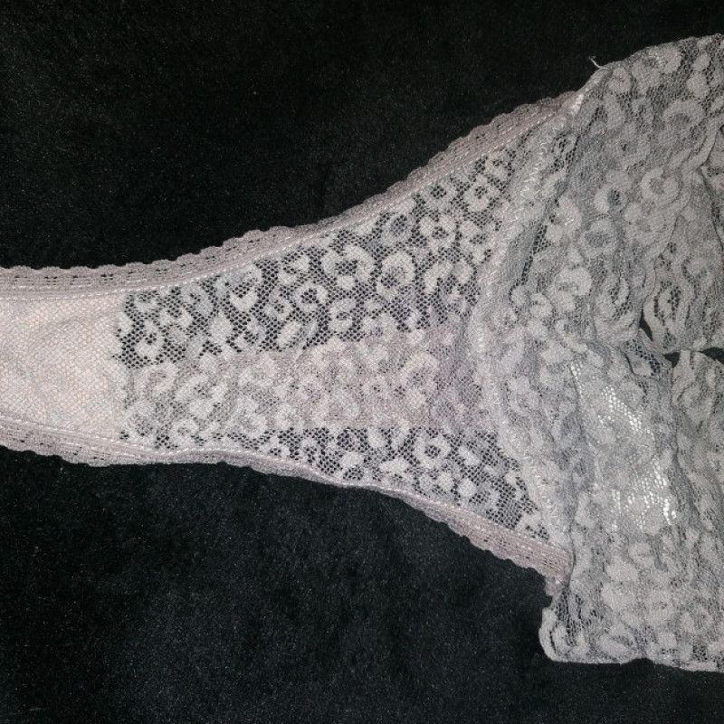 pink lace thongs size S used panties