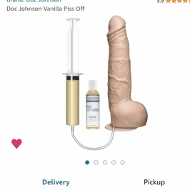 Pissing and cumming dildo!