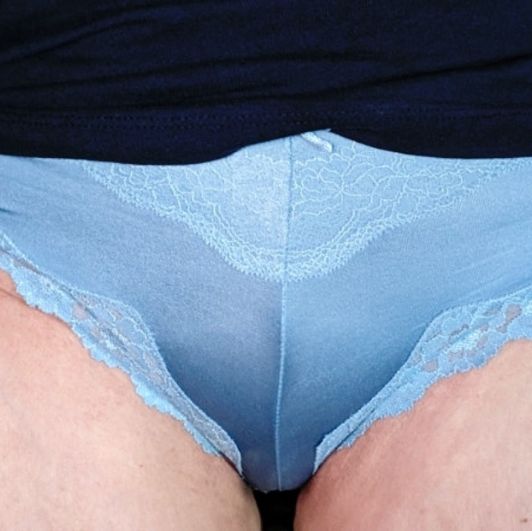 Baby blue hipster panties