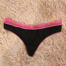 BLACK and PINK THONG!!