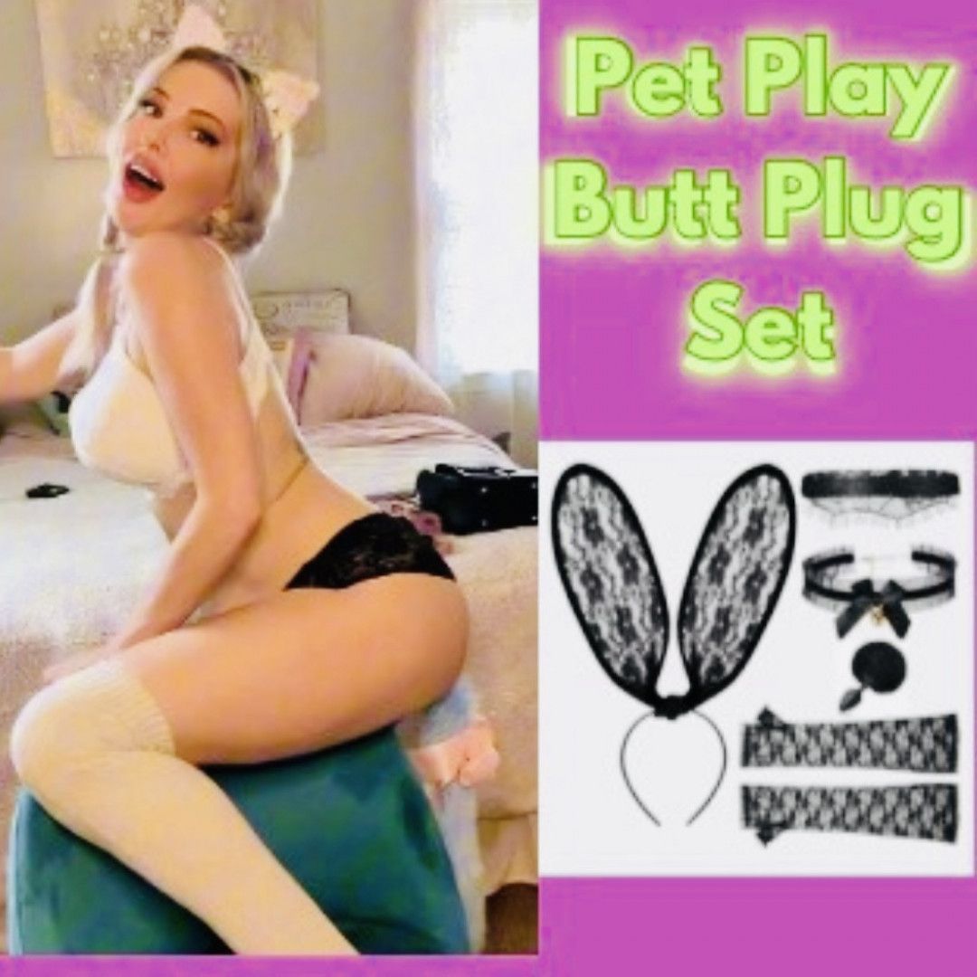 Anal Butt Plug Pet Play Set