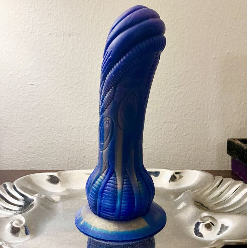 Huge blue octopus monster fantasy dildo