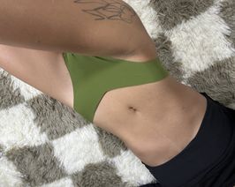 Army Green Seamless Thin Thong XS