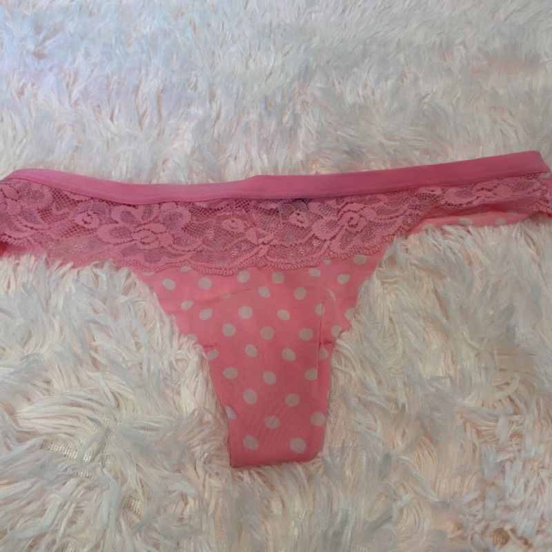 Pink Polkadot Thong