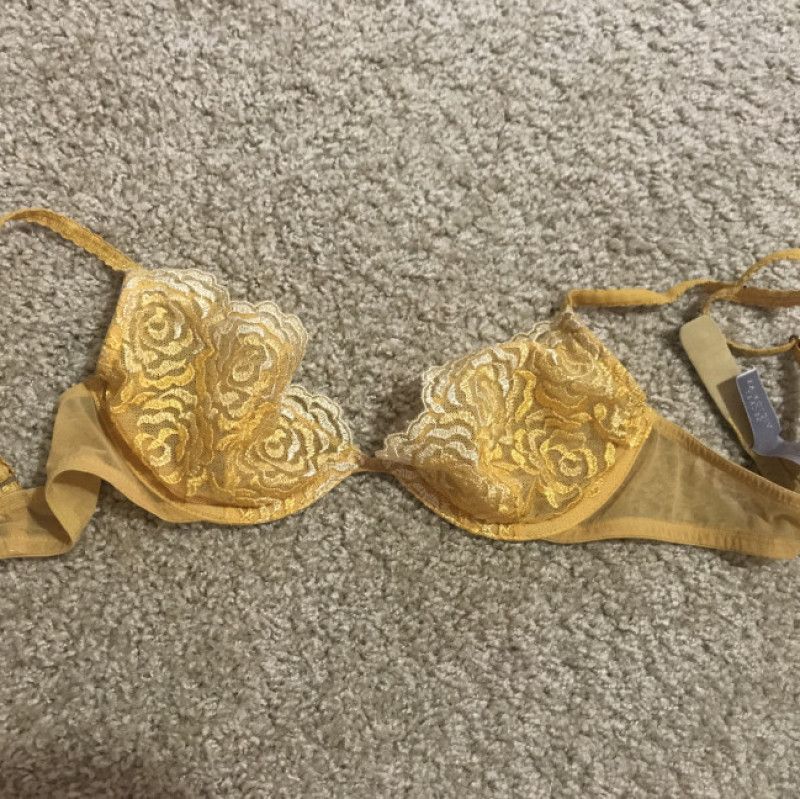 Yellow victoria secret bra