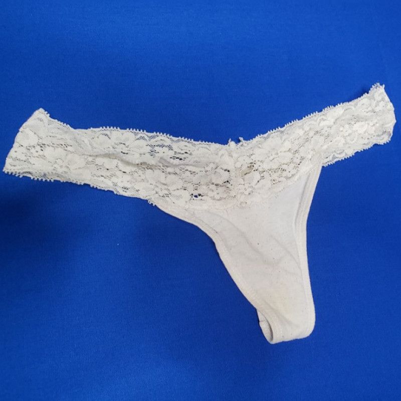 Well Worn White Thong M