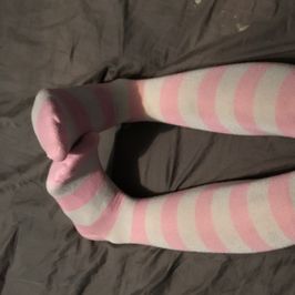 Worn thigh highs