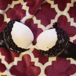 Black Lace Nude Bra