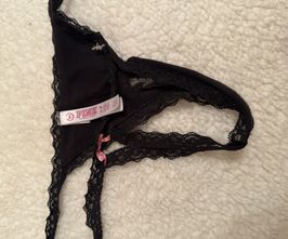 Vict Secret Black Lace G String