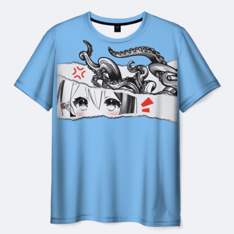 T Shirt 3D Anime SKY BLUE