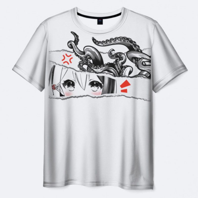 T Shirt 3D Anime WHITE