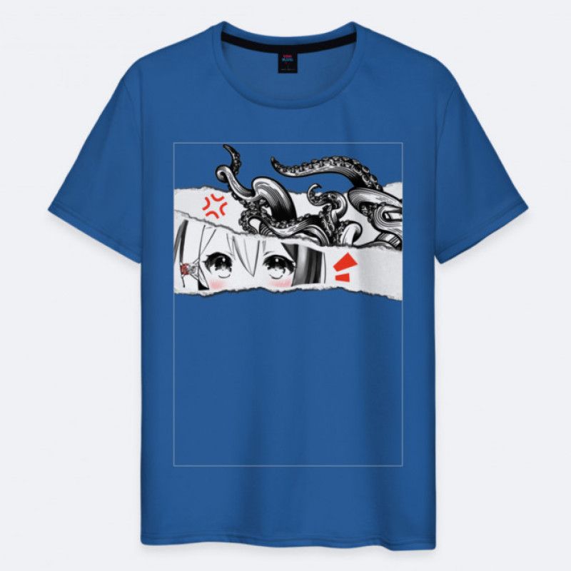 T Shirt COTTON Anime BLUE