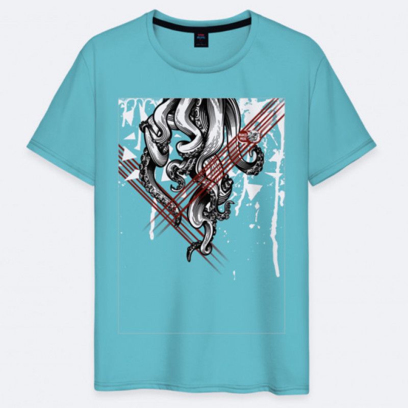 T Shirt COTTON Lines SEA COLOR