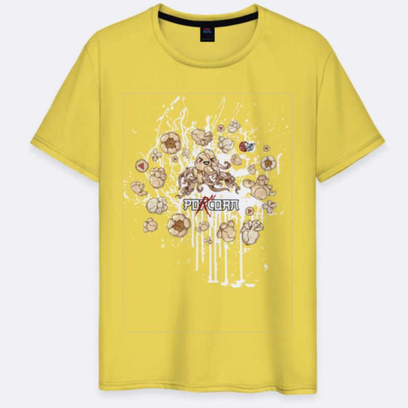 T Shirt COTTON PornCorn2 YELLOW