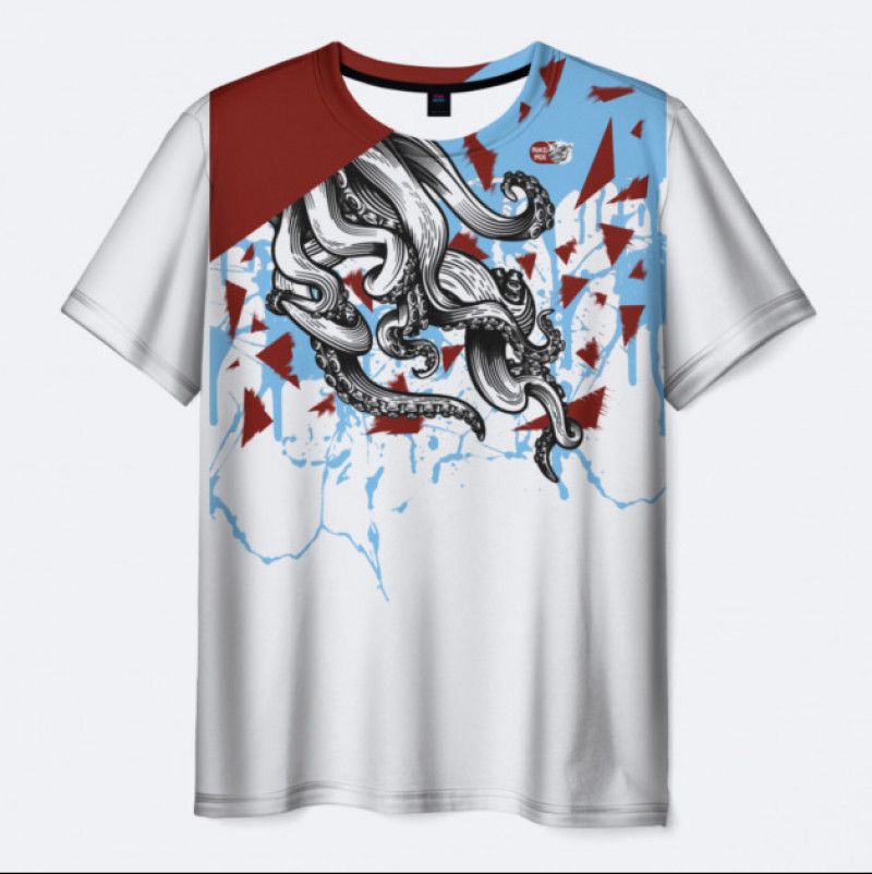 T Shirt 3D Shards WHITE