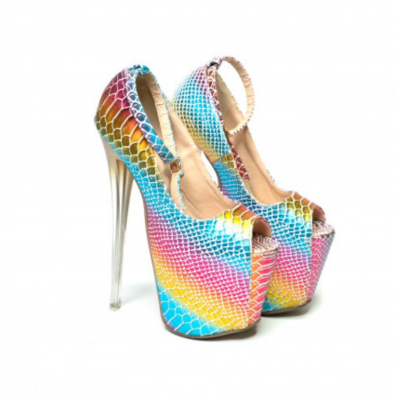 RAINBOW STRIPPER HIGH HEELS