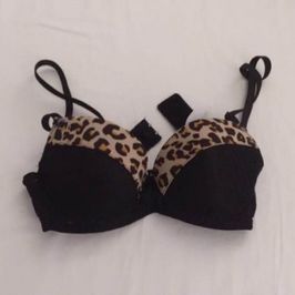 Black and brown bra