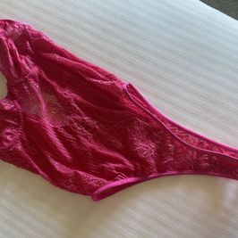 Bright Pink Lace Teddy