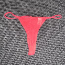 Red See Through Mesh G String Thong