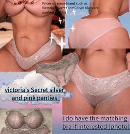 Silver and pink victoria's Secret panties