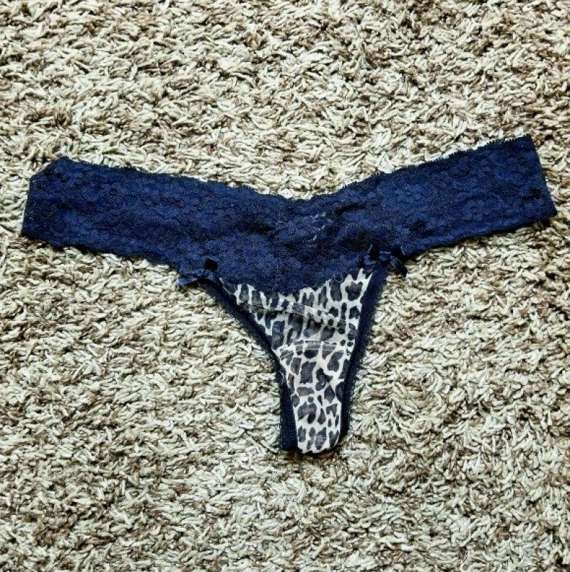 Lace Leopard Print Thong