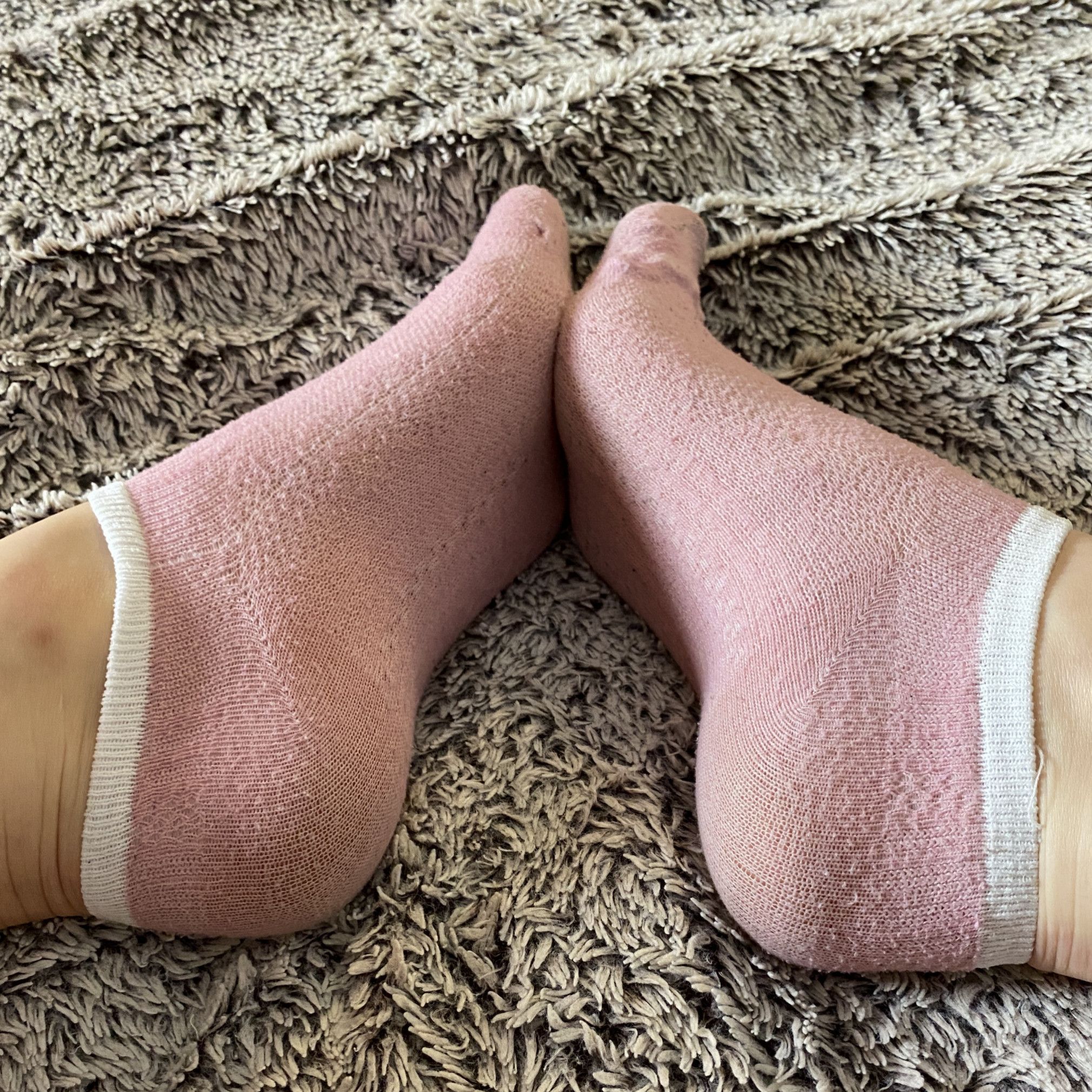 Pink Sneaker Socks Well Worn