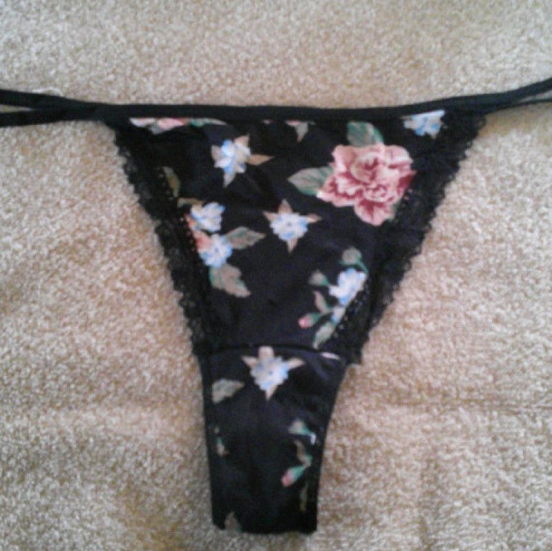 Floral Print Thong