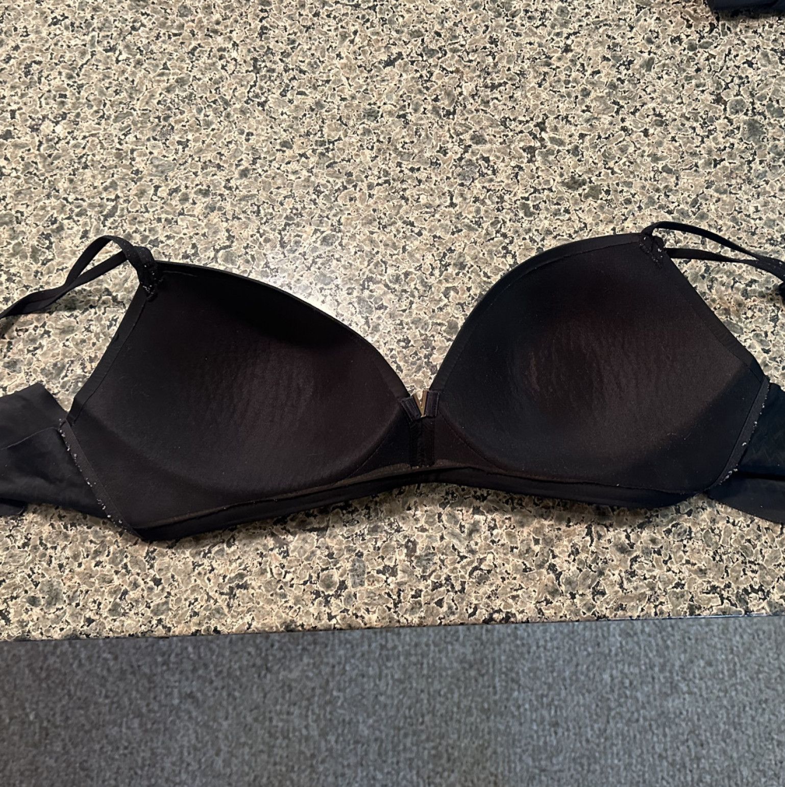 Used Black Victorias Secret bra 36DD moist wet creamy