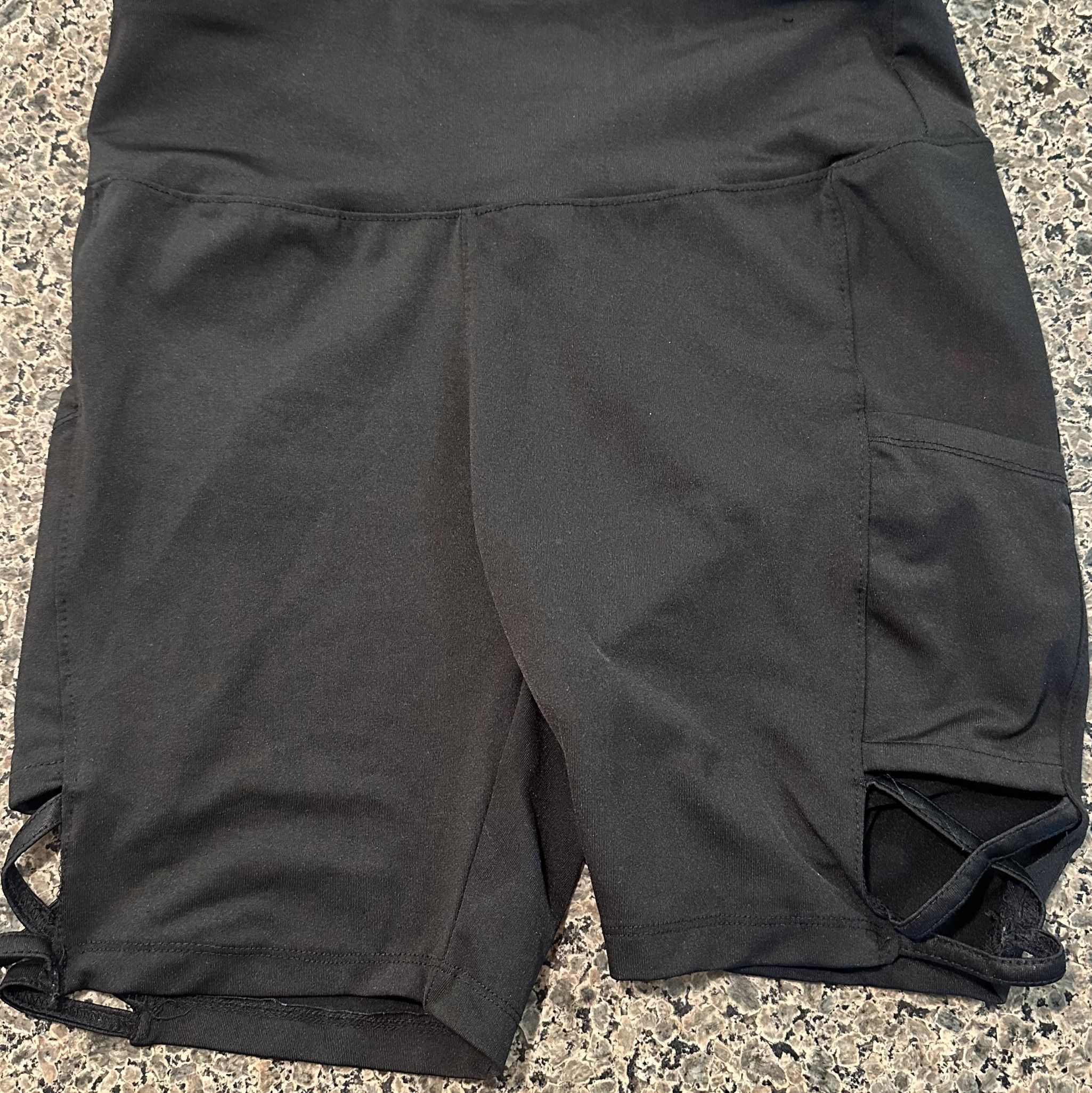 Used Milf Black spandex Short size large Wet juicy moist