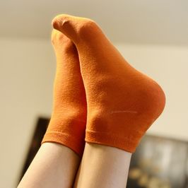 Used Orange Ankle Socks