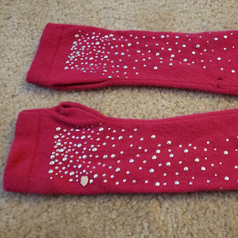 Cozy glittery arm warmers