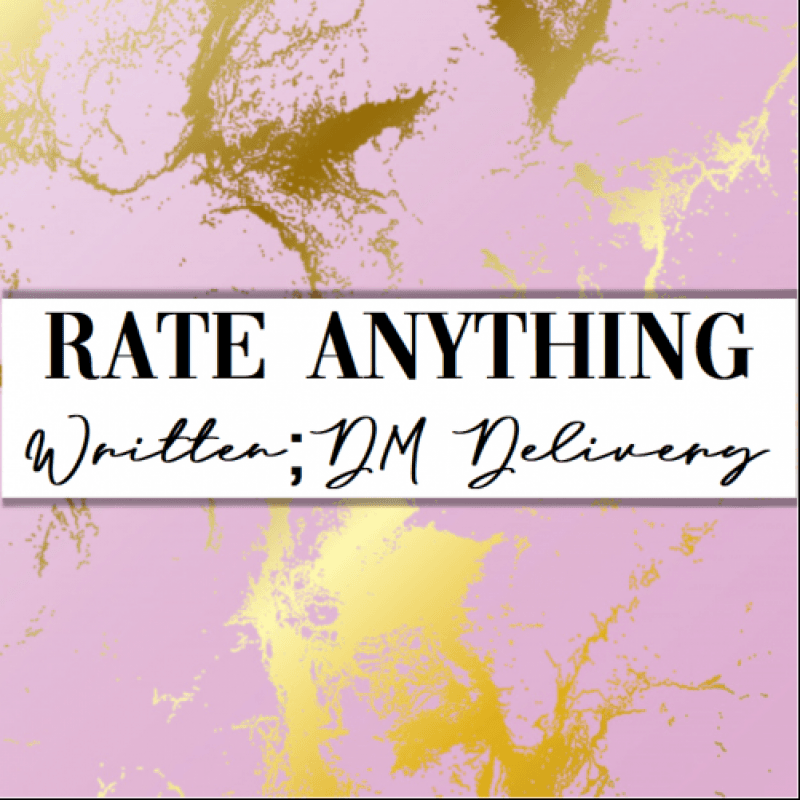 RATE ANYTHING! Written Version