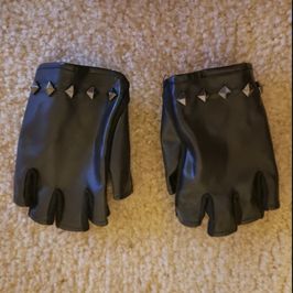 Vegan faux pvc leather bdsm fetish gloves