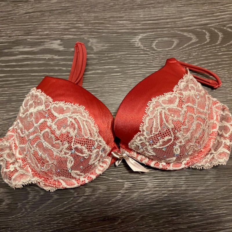 Pink sparkly Victorias Secret bra