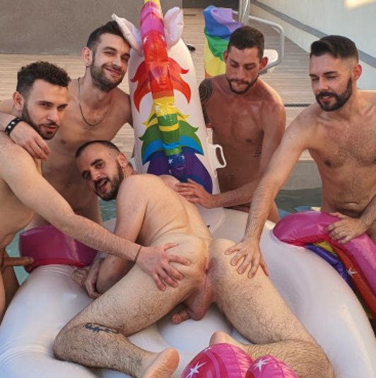 orgy in the hotel pool