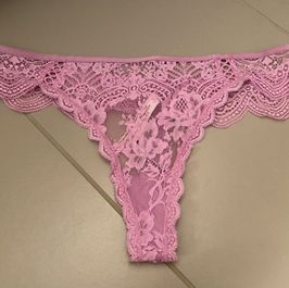 Purple Lace Thong