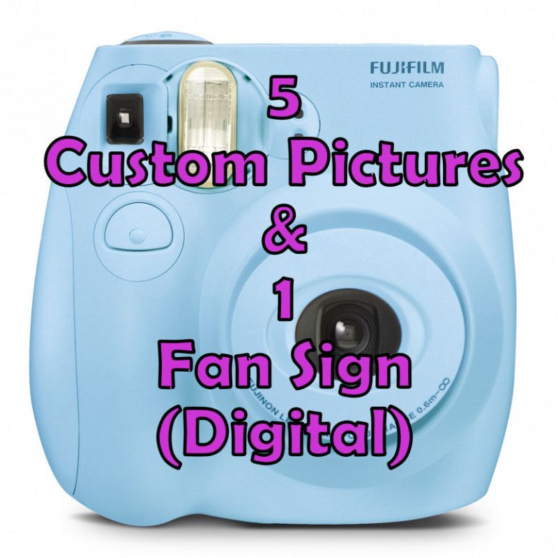 5 Custom Photos and 1 Fan Sign