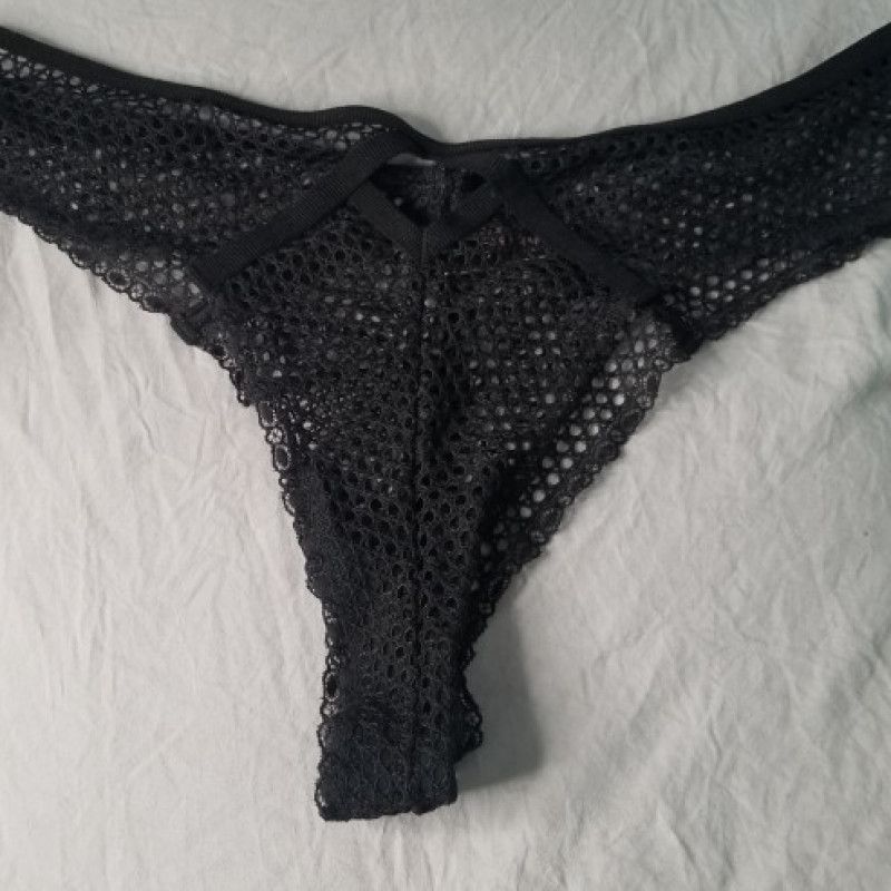 Black net panties