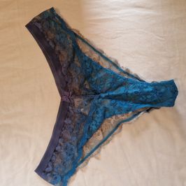 Blue lace knickers panties