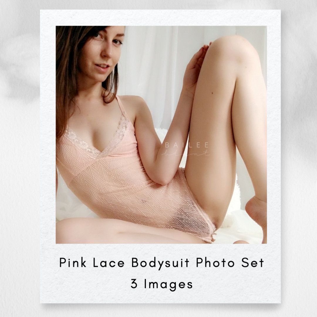 Pink Lace Bodysuit Photo Set