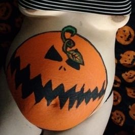 halloween maternity belly paint